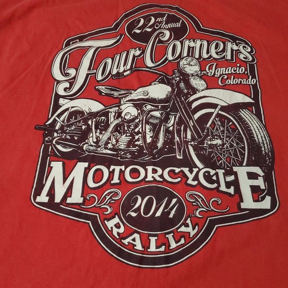 Vintage Texas & Four Corners Red & Black Biker Tees, 2XL - Picture 10 of 10